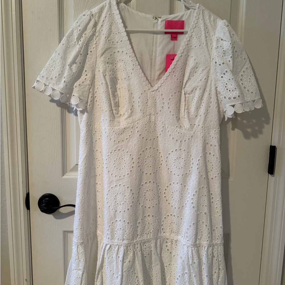 NWT Lilly Pulitzer Maxina Minidress. White. Size 14 - Picture 3 of 7